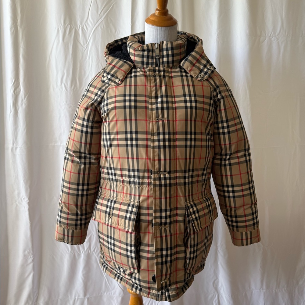 Burberry Girl’s Plaid Hooded Jacket